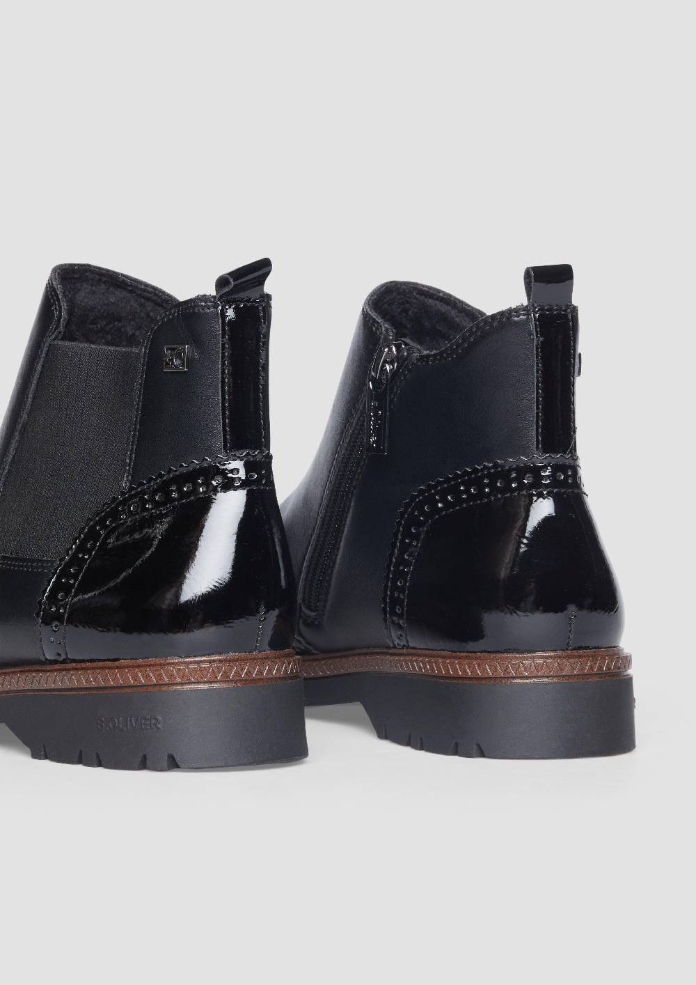 s.Oliver Chelsea Boots in Leder-Optik Super Sparpreis