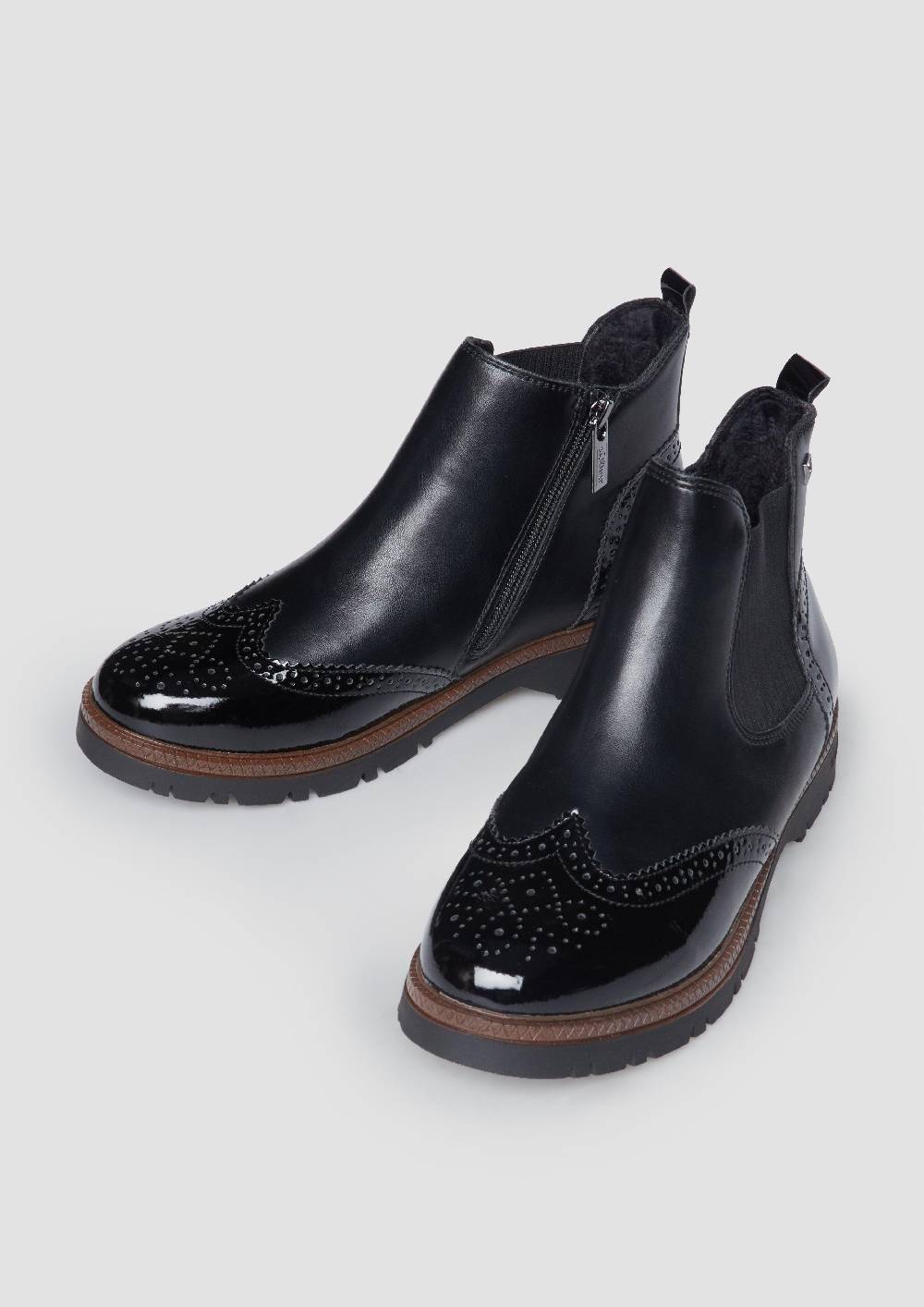 s.Oliver Chelsea Boots in Leder-Optik Super Sparpreis