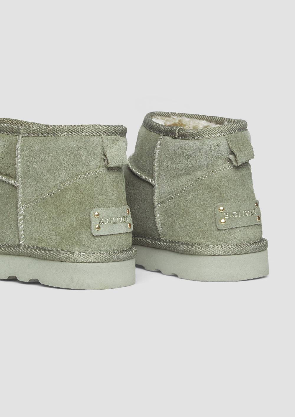 s.Oliver Flache Stiefel aus Leder Zeitbegrenzte Promotion