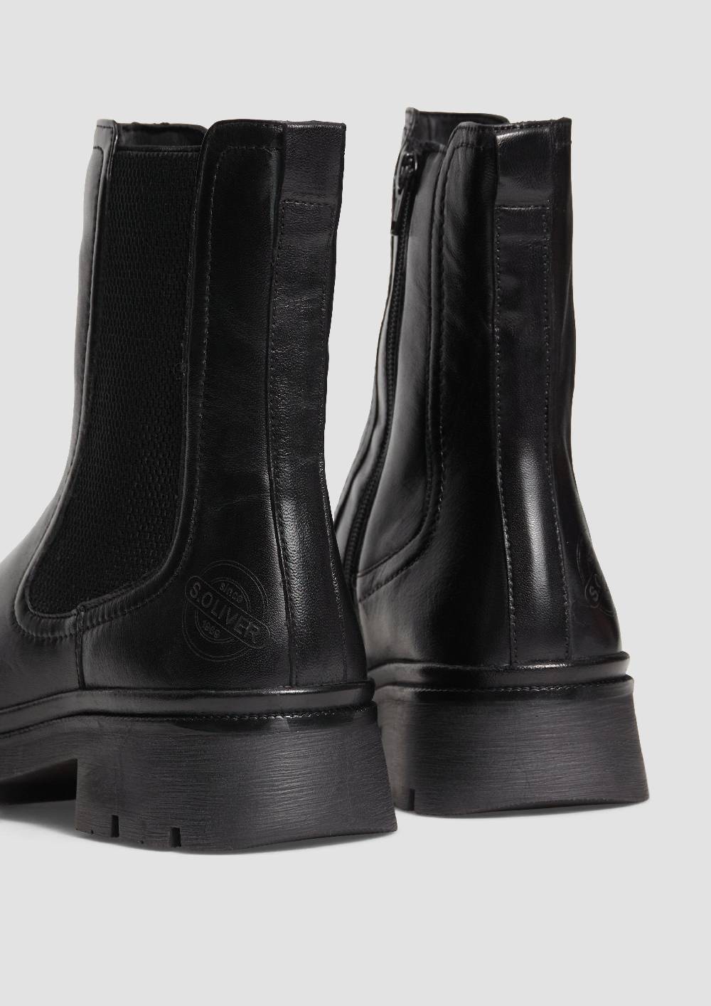 s.Oliver Chelsea Boots aus Schafsleder Nur für heute