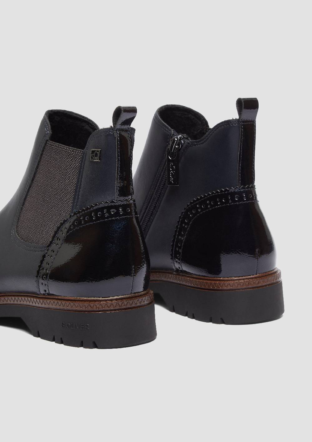 s.Oliver Chelsea Boots in Leder-Optik Fabrikverkauf