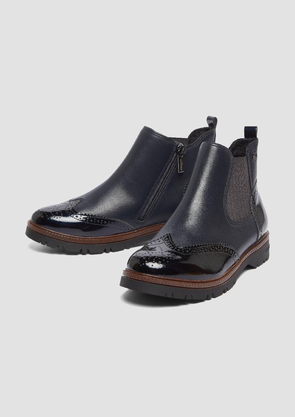 s.Oliver Chelsea Boots in Leder-Optik Fabrikverkauf