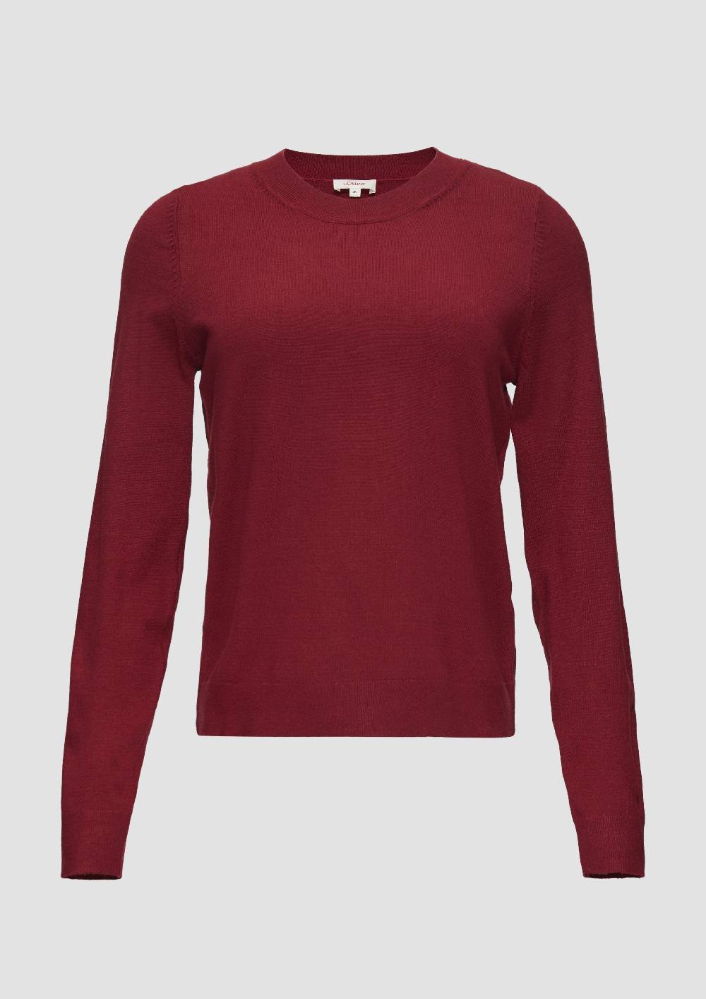s.Oliver Weicher Pullover mit Rundhalsausschnitt aus Viskosemix Valentinstagsangebot