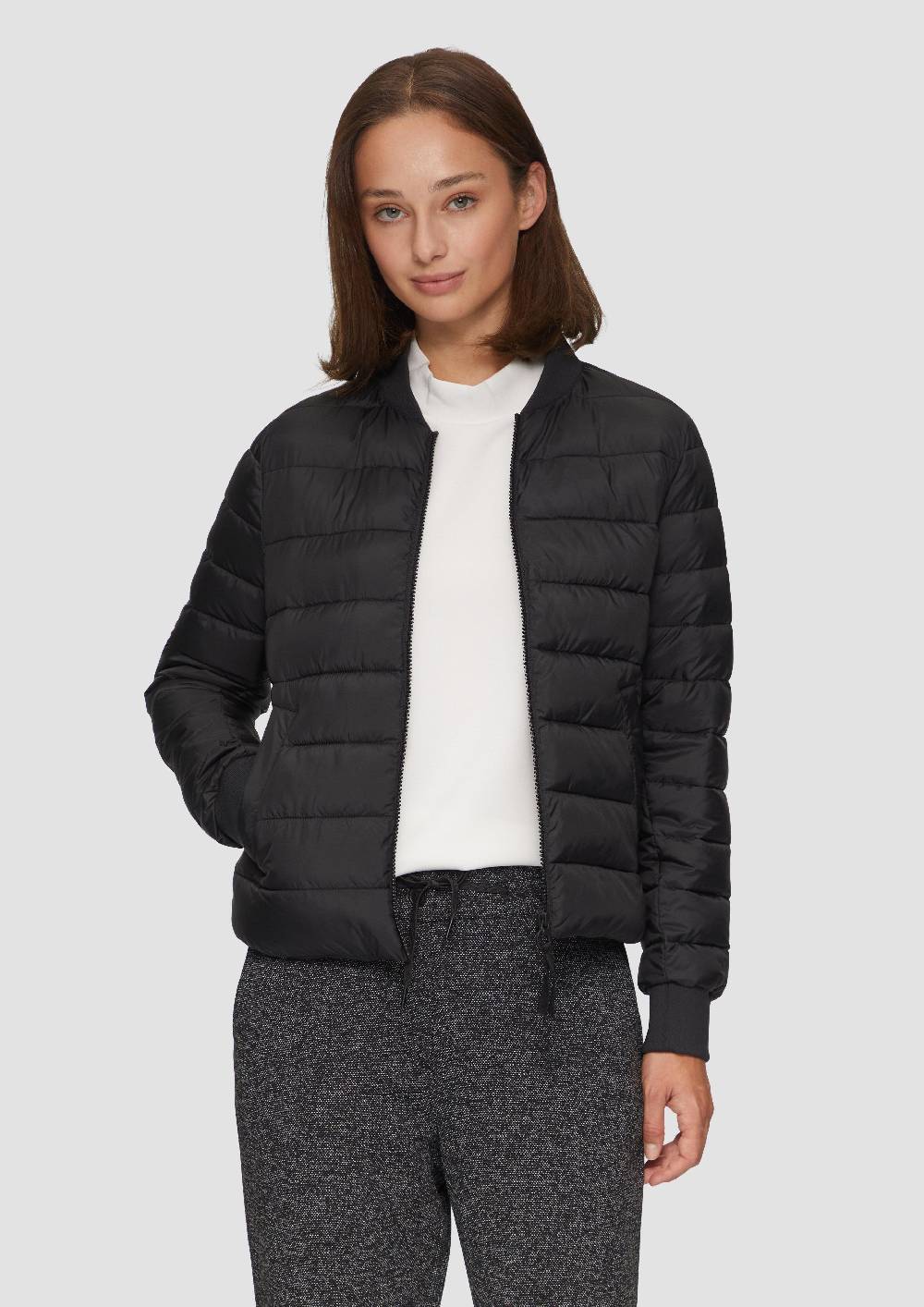 s.Oliver Kurze Steppjacke mit Rippbündchen Lagerräumung