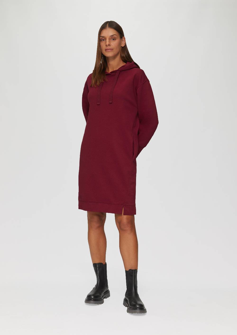 s.Oliver Sweatkleid mit Eingrifftaschen und vorgesetzter Seitennaht Online Outlet
