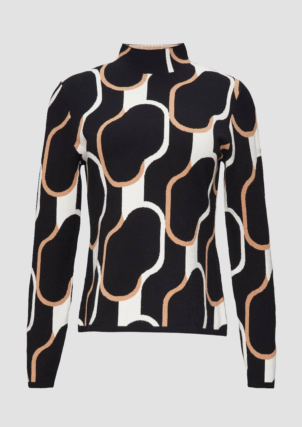 s.Oliver Schmaler Strickpullover mit Jacquard-Muster Exklusive Angebote
