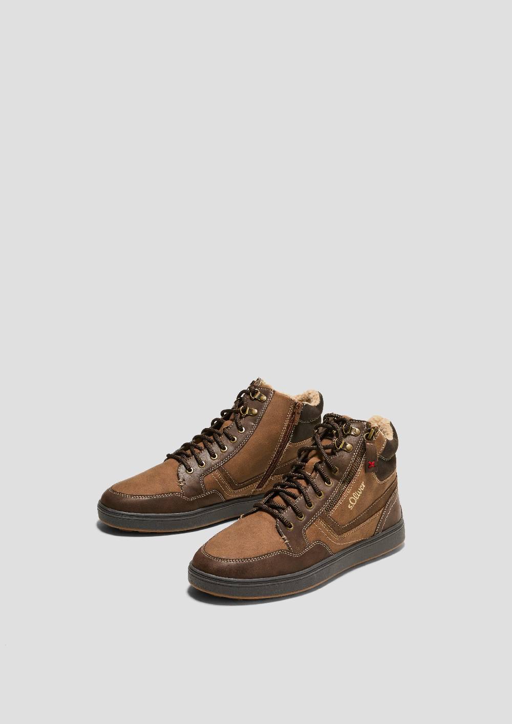 s.Oliver Gefütterte Boots mit Kontrastnähten Tägliche Deals