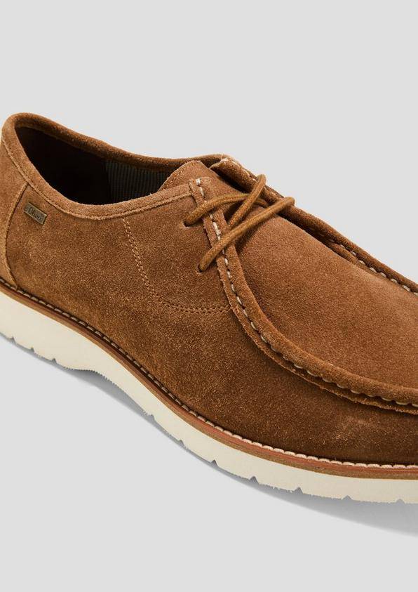 s.Oliver Slipper aus Leder mit Ziernähten Fabrikverkauf