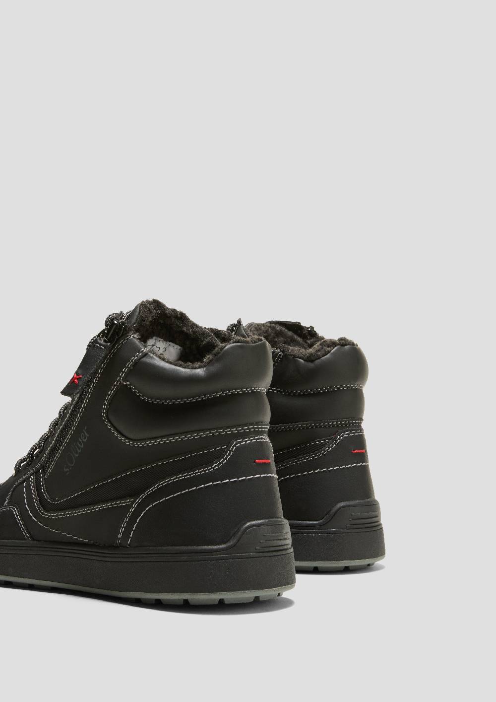 s.Oliver Gefütterte Boots mit Kontrastnähten Sonderangebot