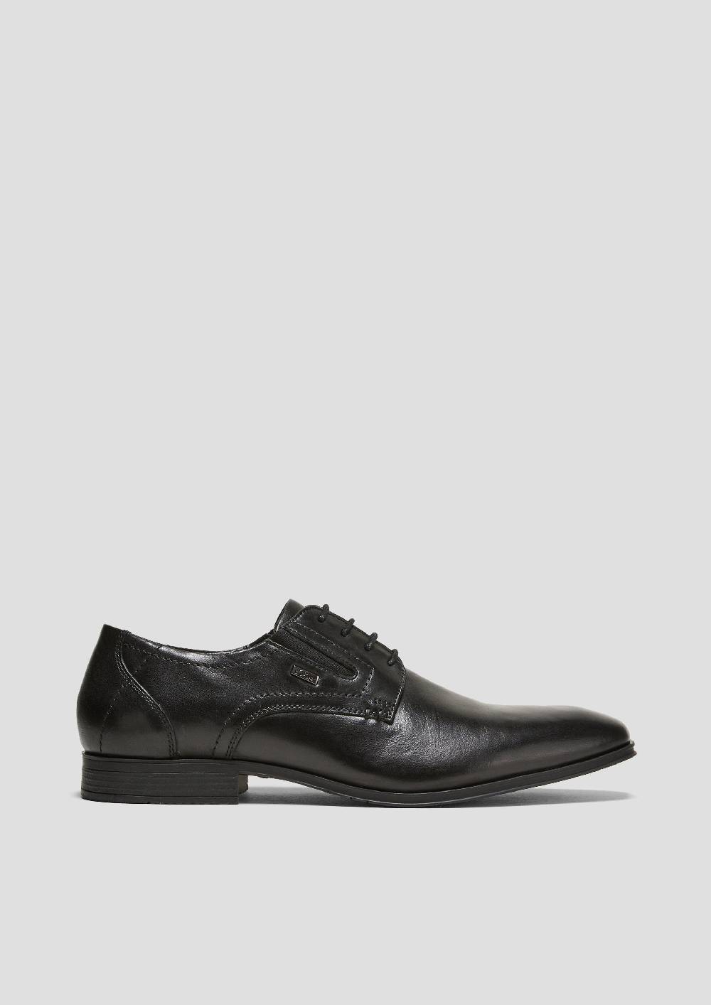 s.Oliver Echtleder-Schnürer mit Gummizug-Detail Online Shopping