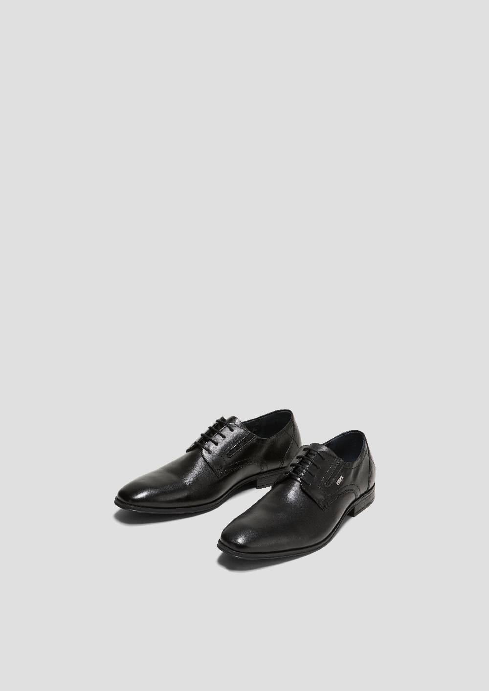 s.Oliver Echtleder-Schnürer mit Gummizug-Detail Online Shopping