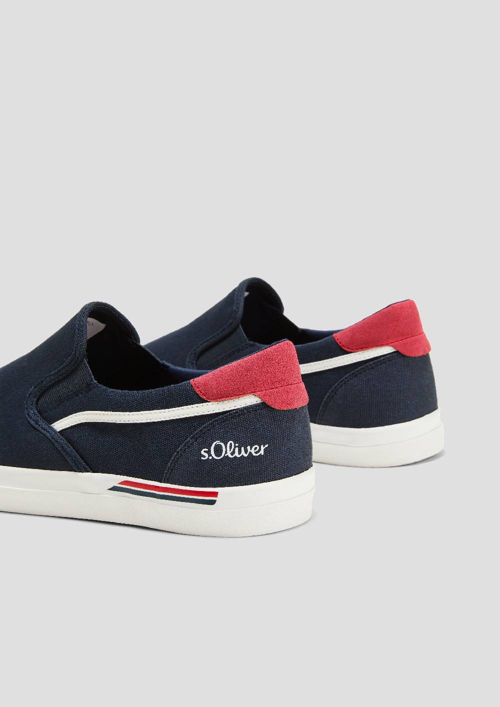 s.Oliver Textil-Slipper mit Gummisohle und Logo-Detail Online Outlet