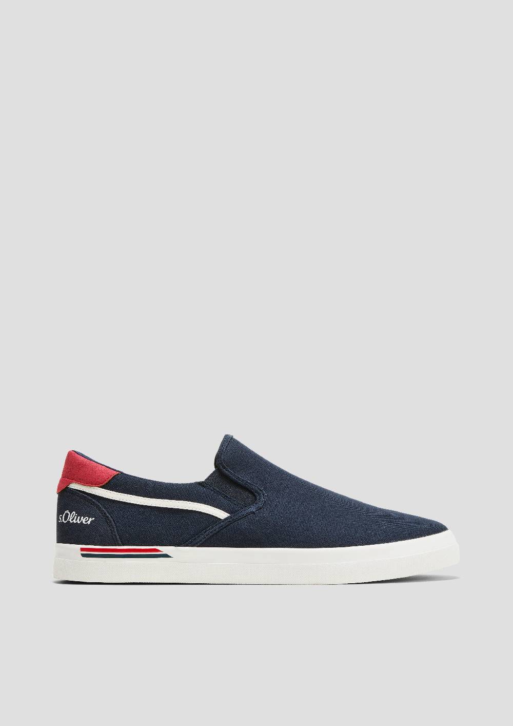 s.Oliver Textil-Slipper mit Gummisohle und Logo-Detail Online Outlet