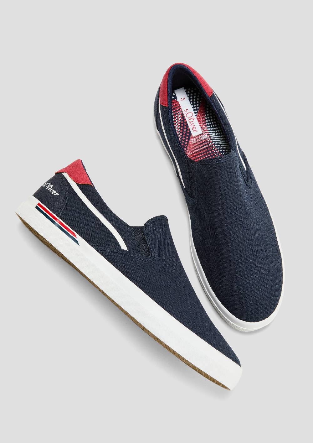 s.Oliver Textil-Slipper mit Gummisohle und Logo-Detail Online Outlet