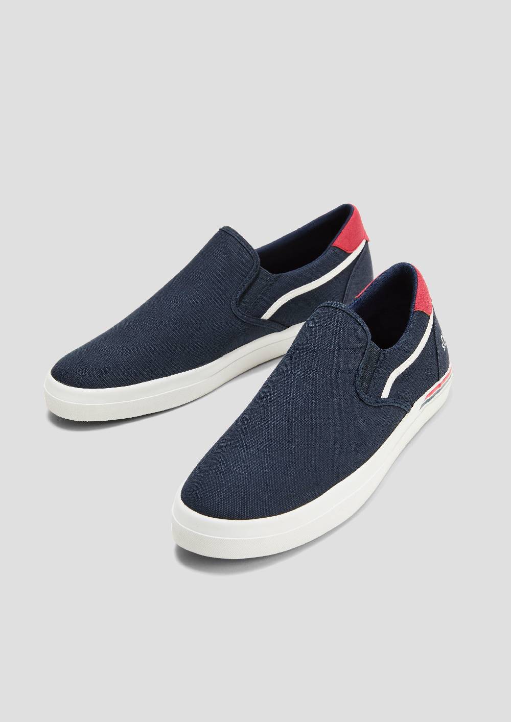 s.Oliver Textil-Slipper mit Gummisohle und Logo-Detail Online Outlet