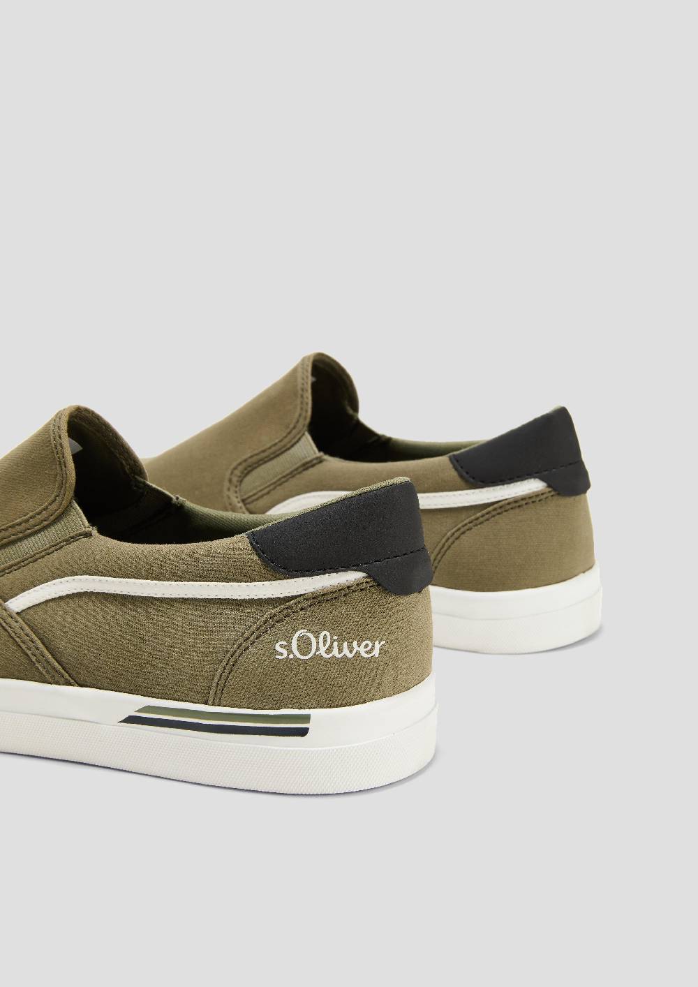 s.Oliver Textil-Slipper mit Gummisohle und Logo-Detail Zeitlich begrenztes Angebot
