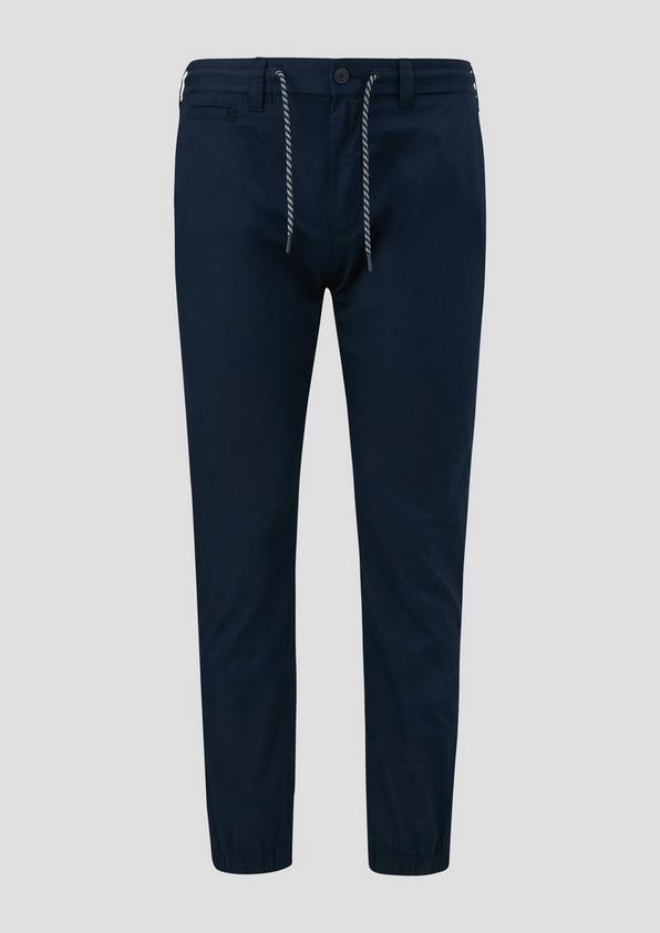 s.Oliver Baumwoll-Hose mit elastischem Bund und Print-Detail Letzte 3 Tage