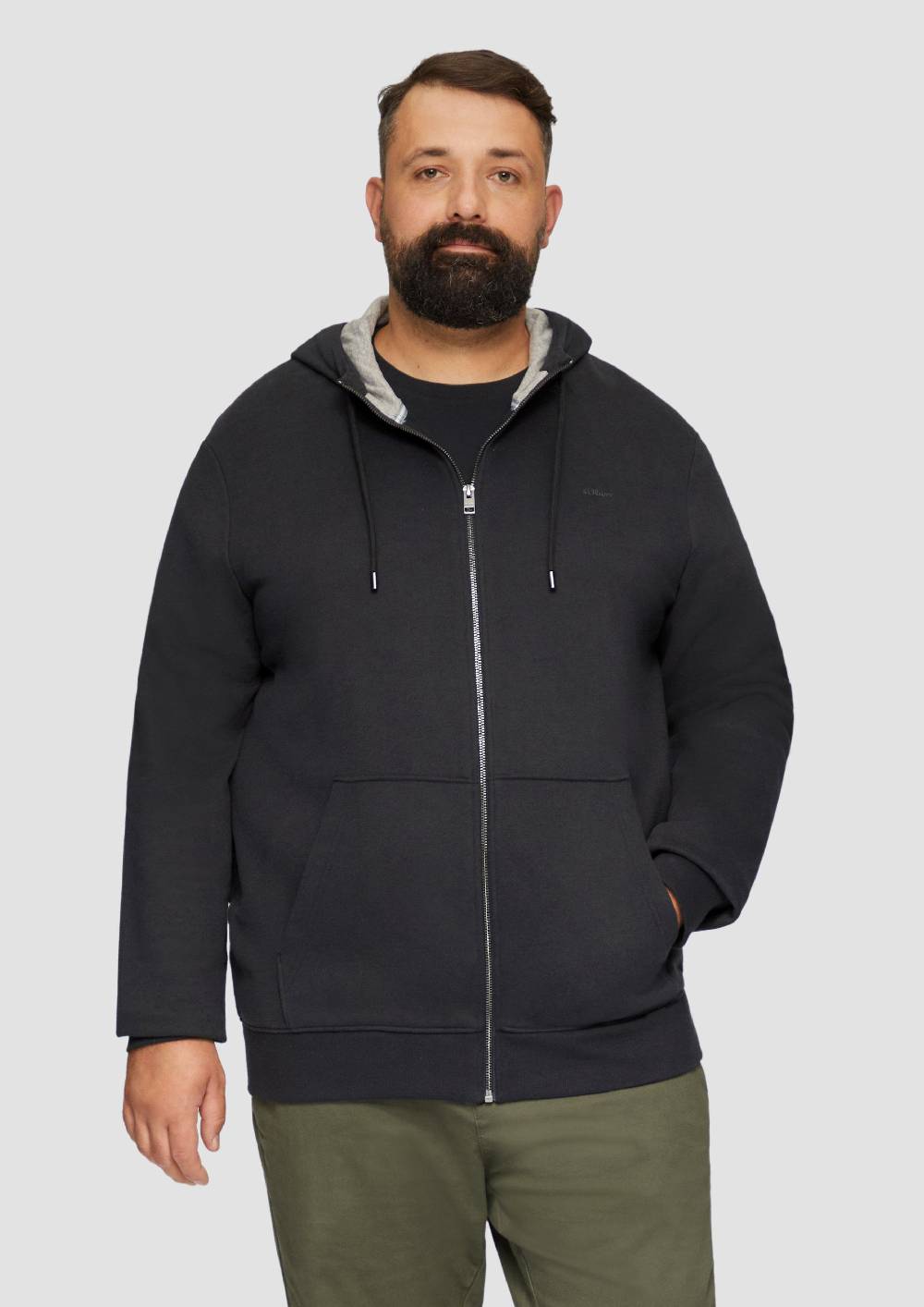 s.Oliver Sweatshirt-Jacke mit Kapuze und Logo Vierteljährliche Förderung