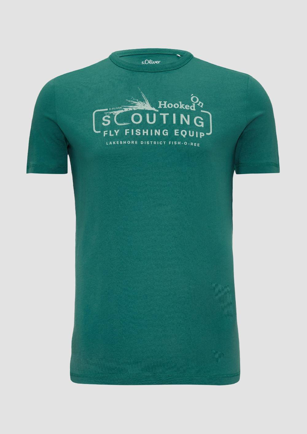 s.Oliver Baumwollshirt mit Frontprint Super Rabatt
