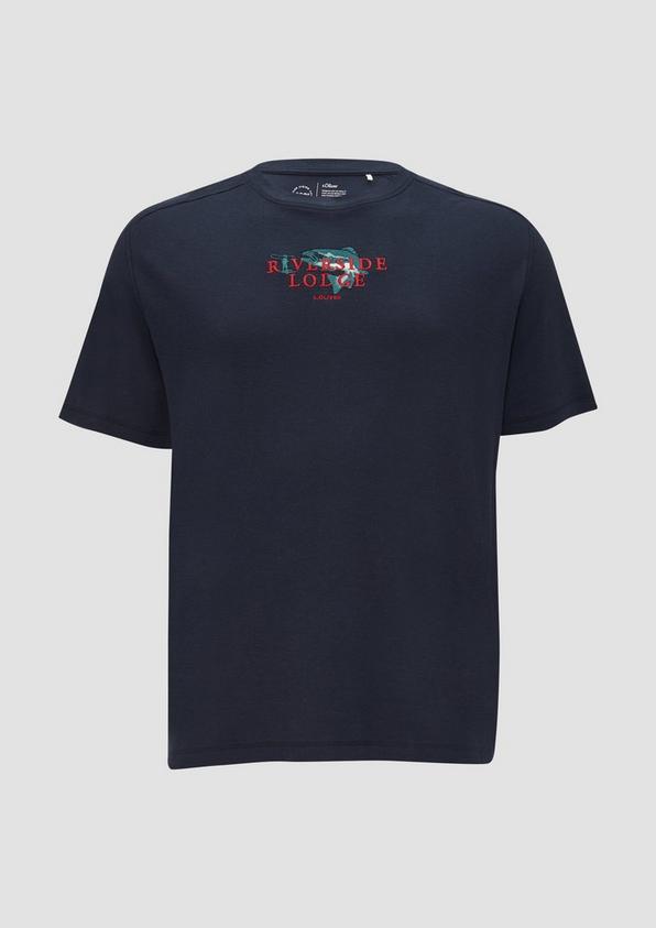 s.Oliver T-Shirt mit Stickerei aus Waffeljersey 50% Rabatt mit kostenlosem Versand