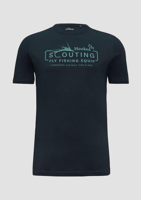 s.Oliver Baumwollshirt mit Frontprint Fabrik Onlineshop