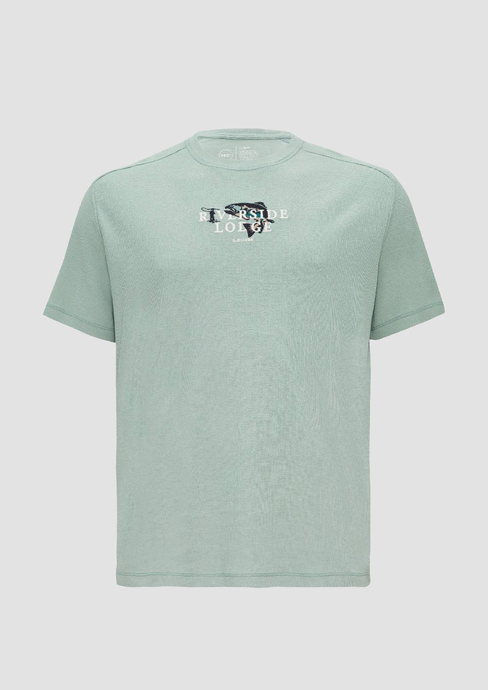 s.Oliver T-Shirt mit Stickerei aus Waffeljersey Begrenztes Angebot