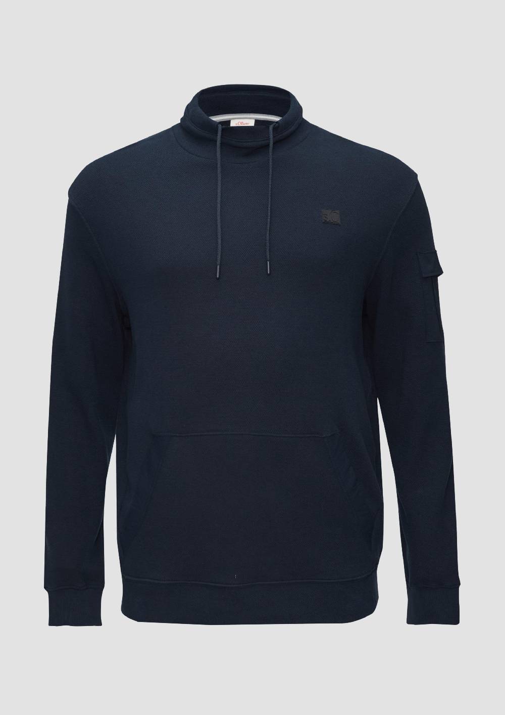 s.Oliver Sweatshirt mit Kängurutasche und Stehkragen Black Friday