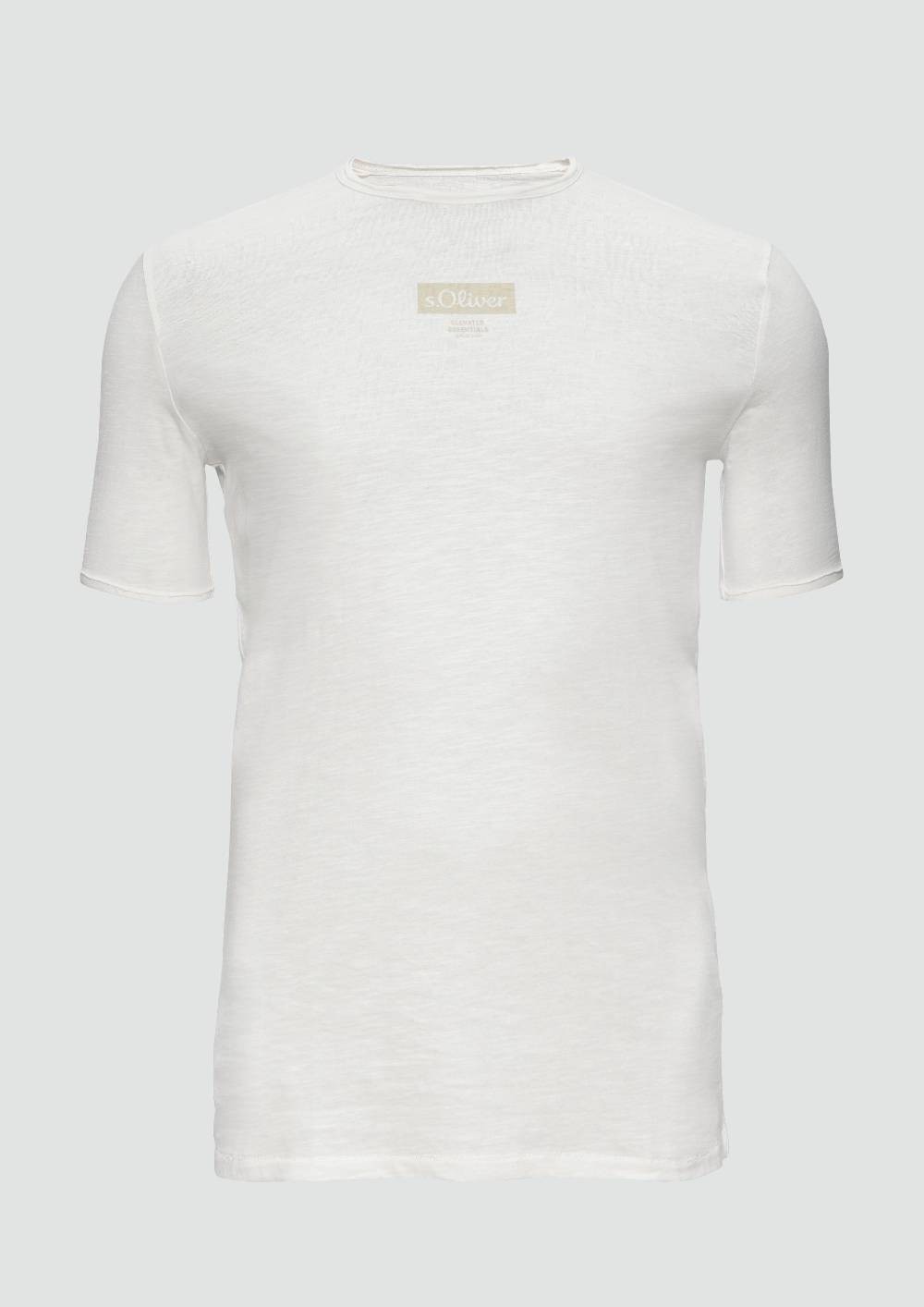 s.Oliver T-Shirt mit Flammgarnstruktur Neueste Mode