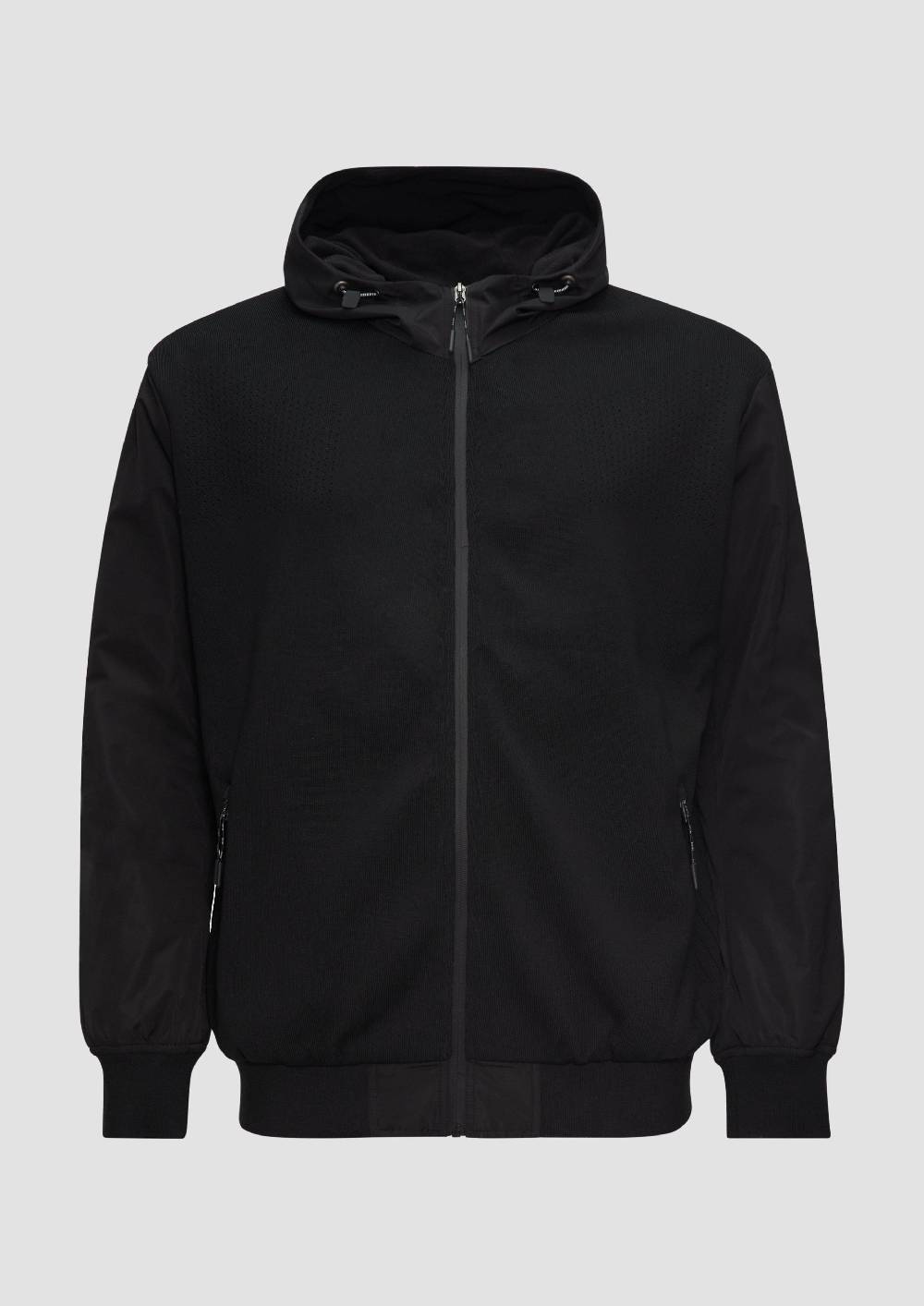 s.Oliver Hybrid-Jacke mit Strickelementen Tiefpreis