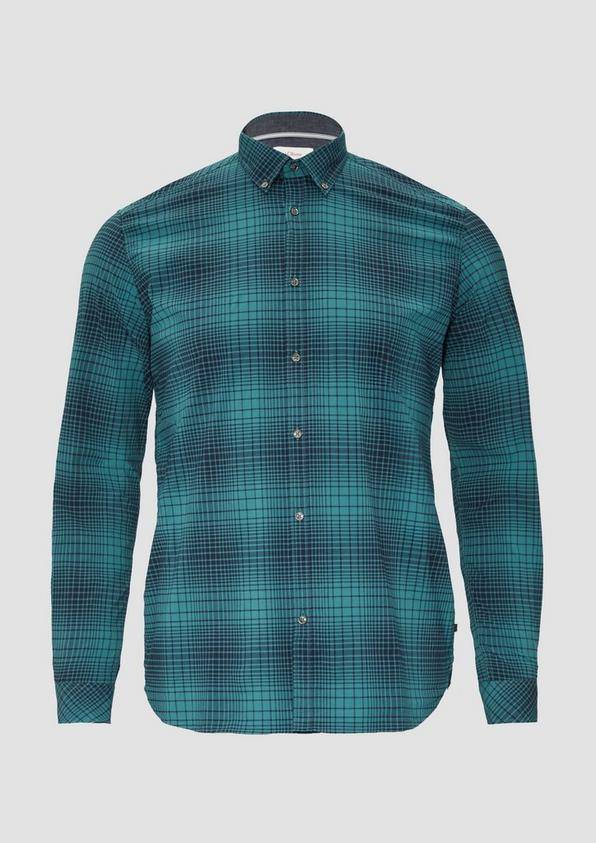 s.Oliver Gemustertes Hemd mit Button-Down-Kragen