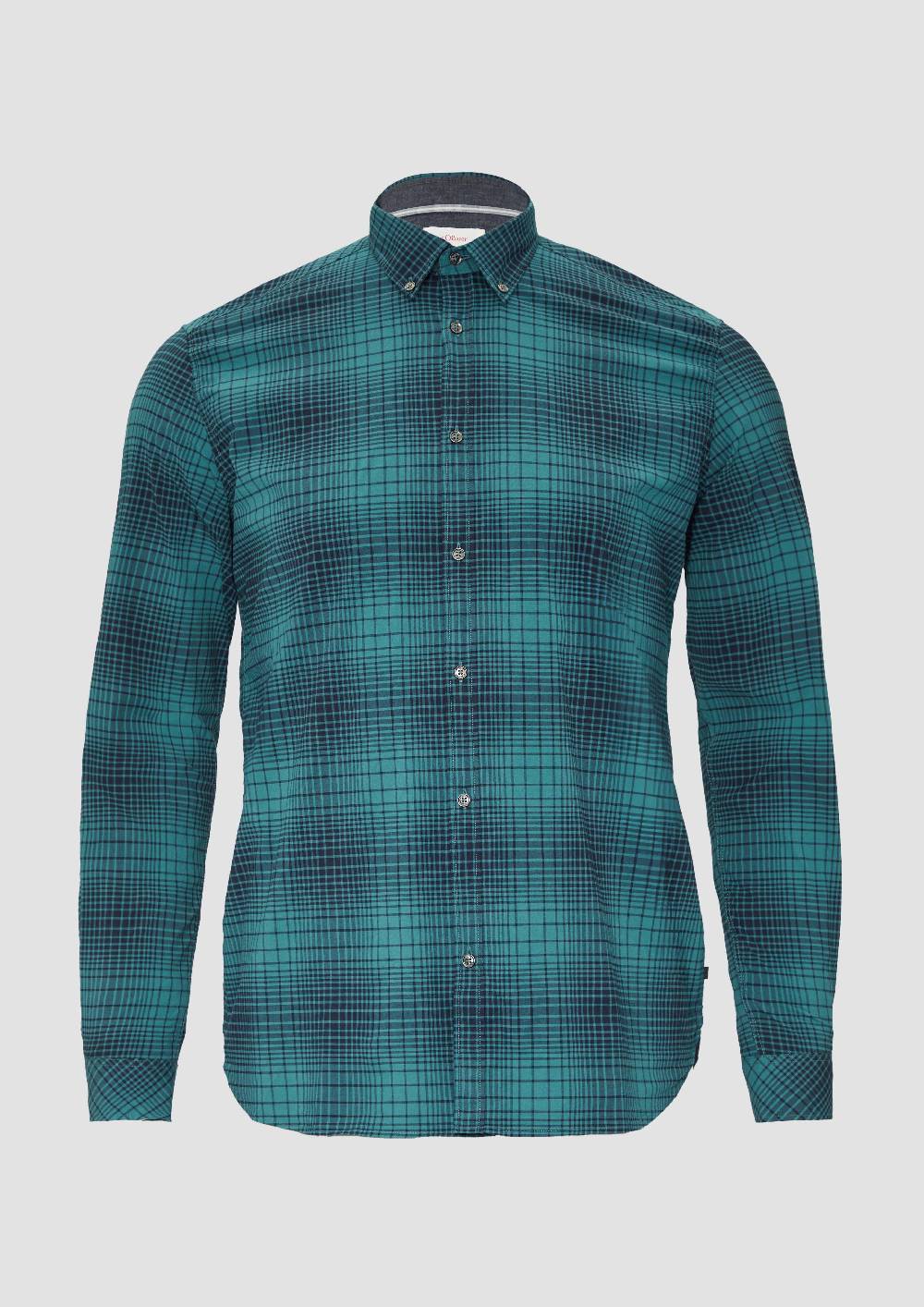 s.Oliver Gemustertes Hemd mit Button-Down-Kragen JETZT KAUFEN