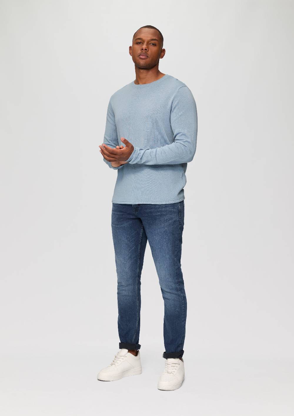s.Oliver Strickpullover mit Rollsaum und Wascheffekt Zeitbegrenzte Promotion