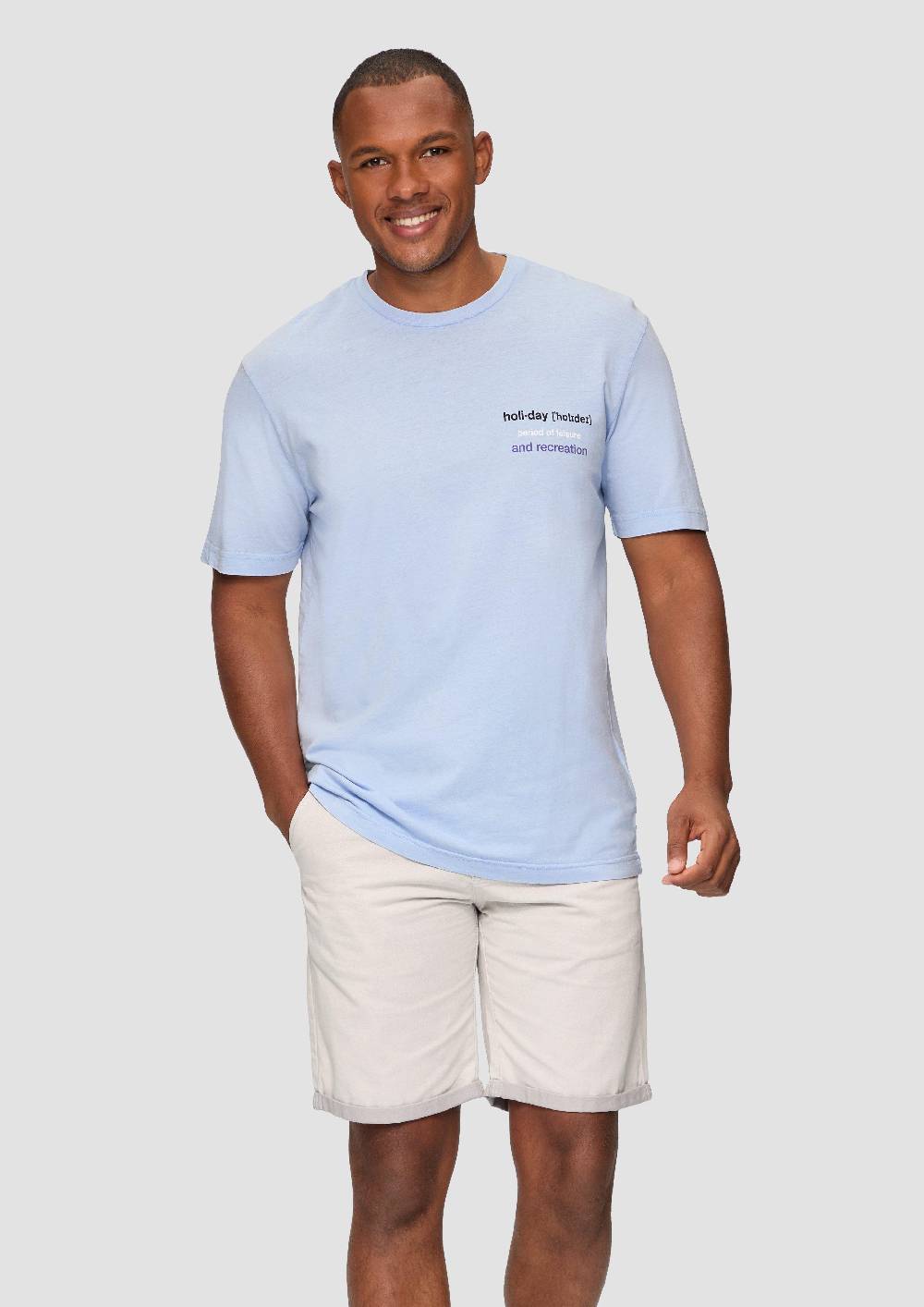 s.Oliver Gewaschenes T-Shirt mit Frontprint Bis zu 50% Rabatt