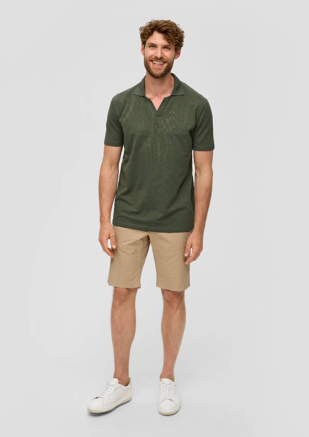 s.Oliver Poloshirt aus Baumwolle mit offenem Kragen Bis zu 60% Rabatt