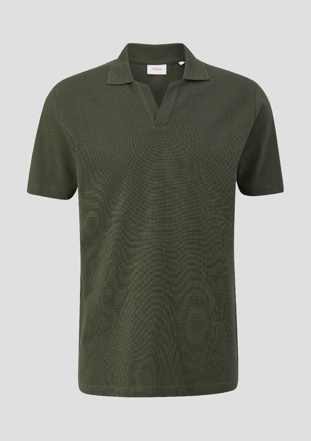 s.Oliver Poloshirt aus Baumwolle mit offenem Kragen Bis zu 60% Rabatt