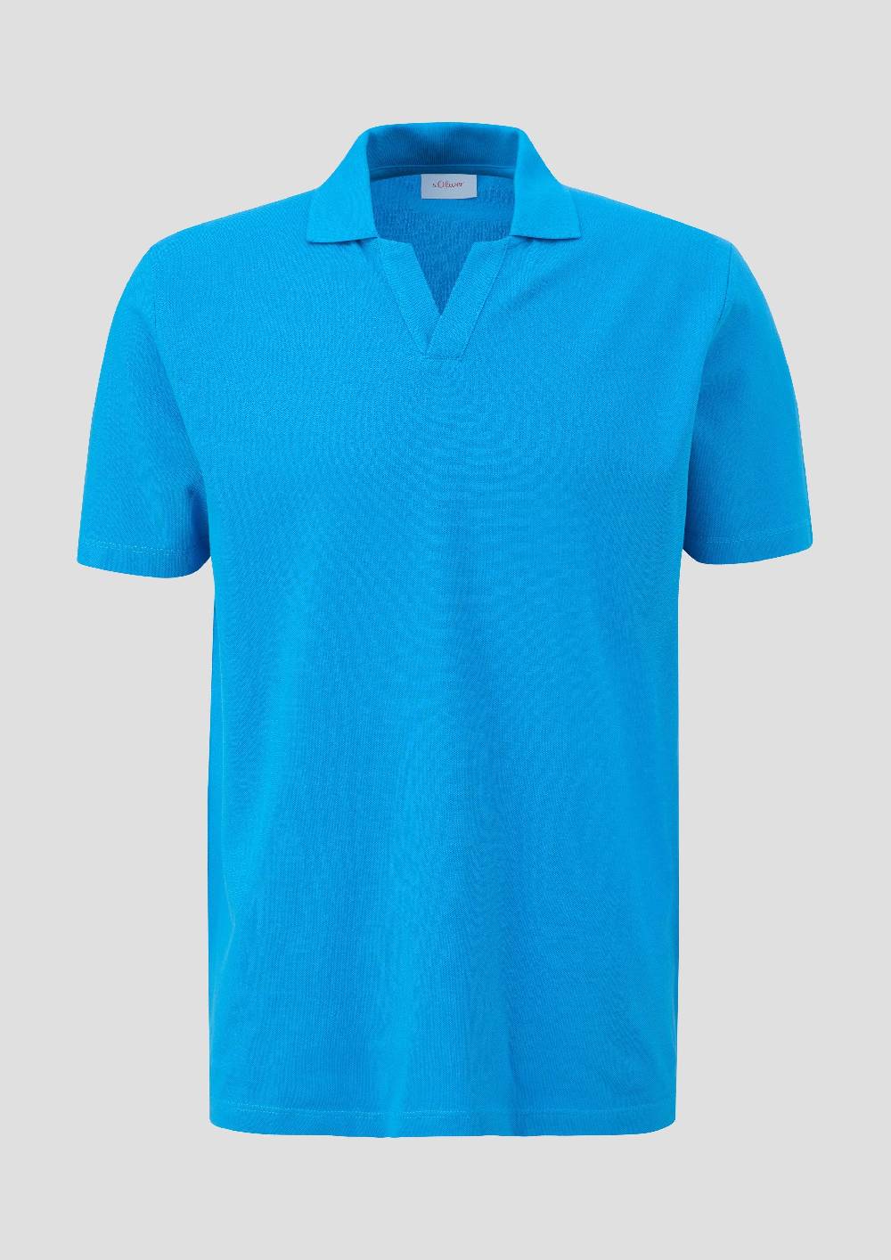 s.Oliver Poloshirt aus Baumwolle mit offenem Kragen Super Rabatt