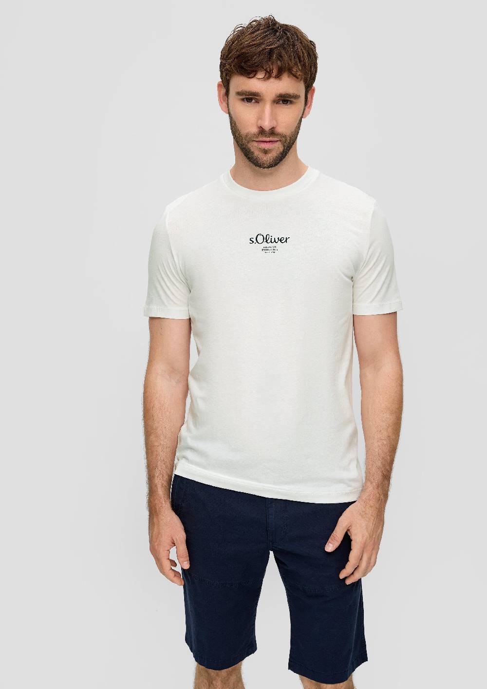s.Oliver T-Shirt mit Logo-Print Clearance-Verkauf