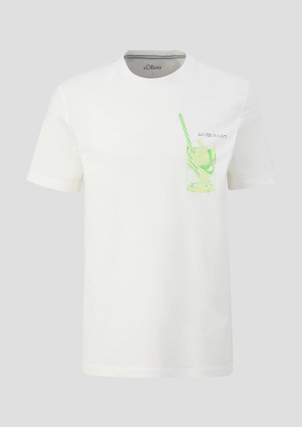 s.Oliver Baumwoll-T-Shirt mit Frontprint Speichern exportieren