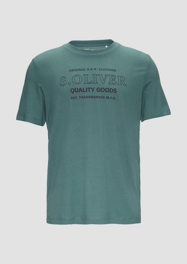 s.Oliver T-Shirt mit Logo-Motiven aus reiner Baumwolle 50% Rabatt für begrenzte Zeit