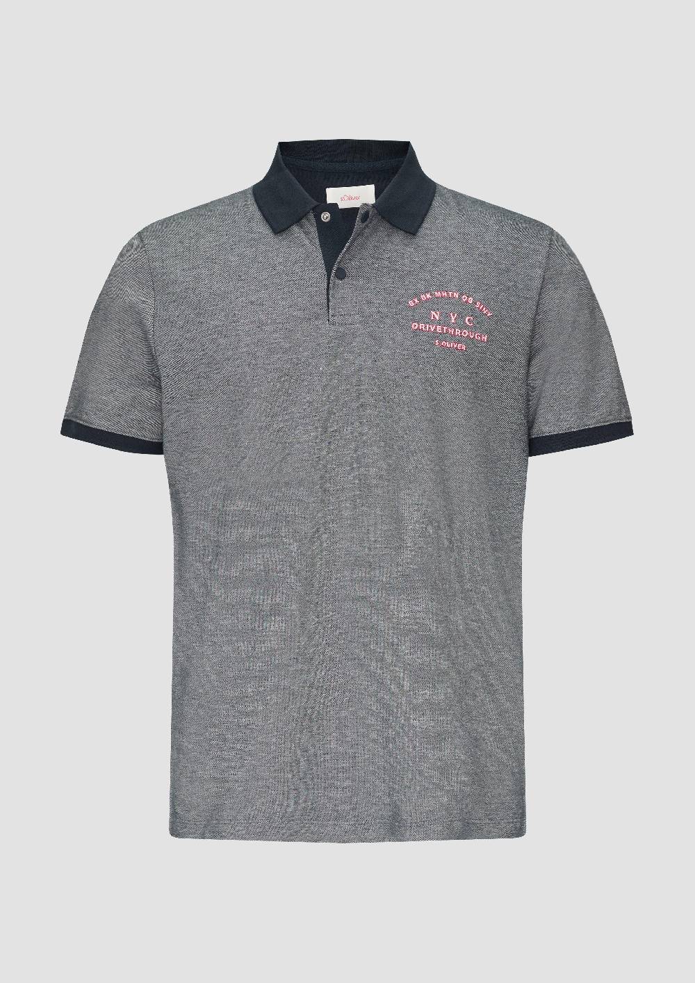 s.Oliver Poloshirt aus Baumwollpiqué mit Kontrast-Details Rabatte dieses Monats