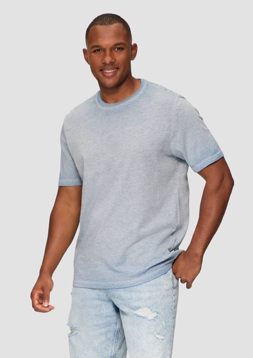 s.Oliver T-Shirt aus Baumwollmix mit Wascheffekt Auslauf