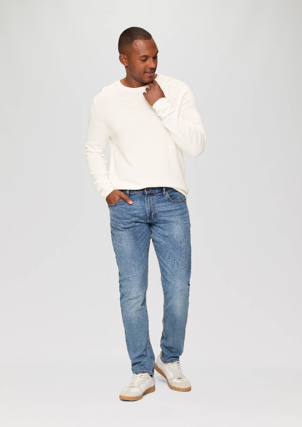 s.Oliver Strickpullover mit Rollsaum und Wascheffekt Hotsell