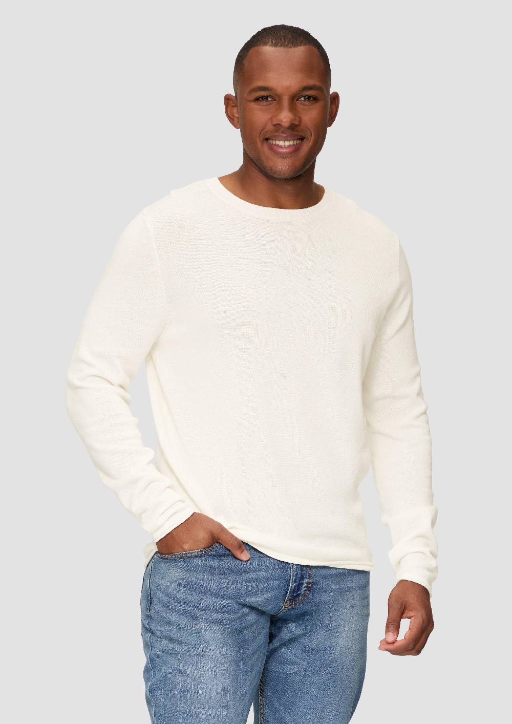 s.Oliver Strickpullover mit Rollsaum und Wascheffekt Hotsell