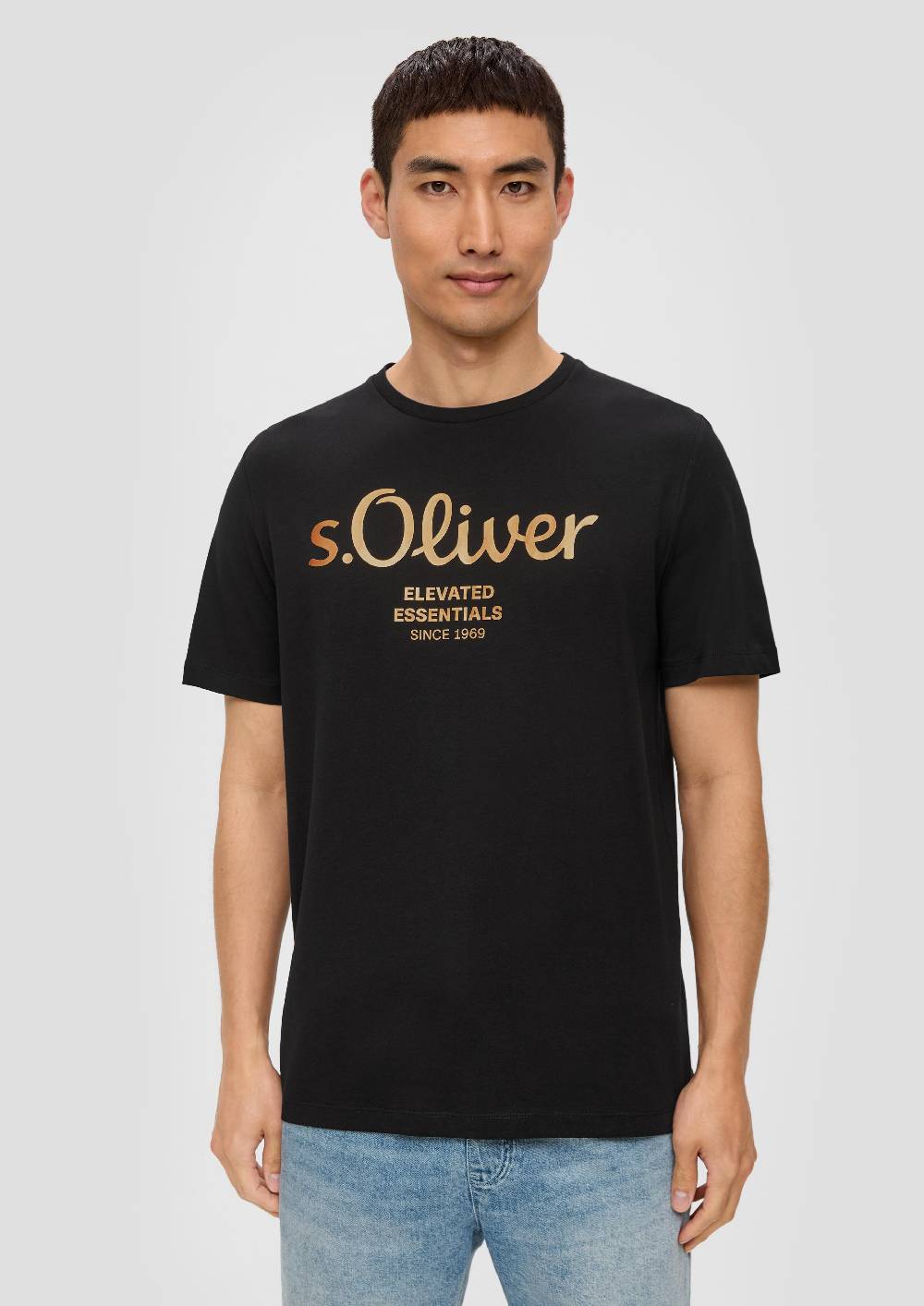 s.Oliver T-Shirt aus Baumwolle mit Label-Print Günstiger Verkauf