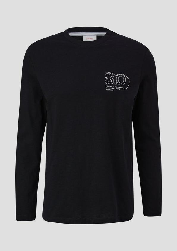 s.Oliver Langarmshirt mit Logo-Print Fabrikpreis