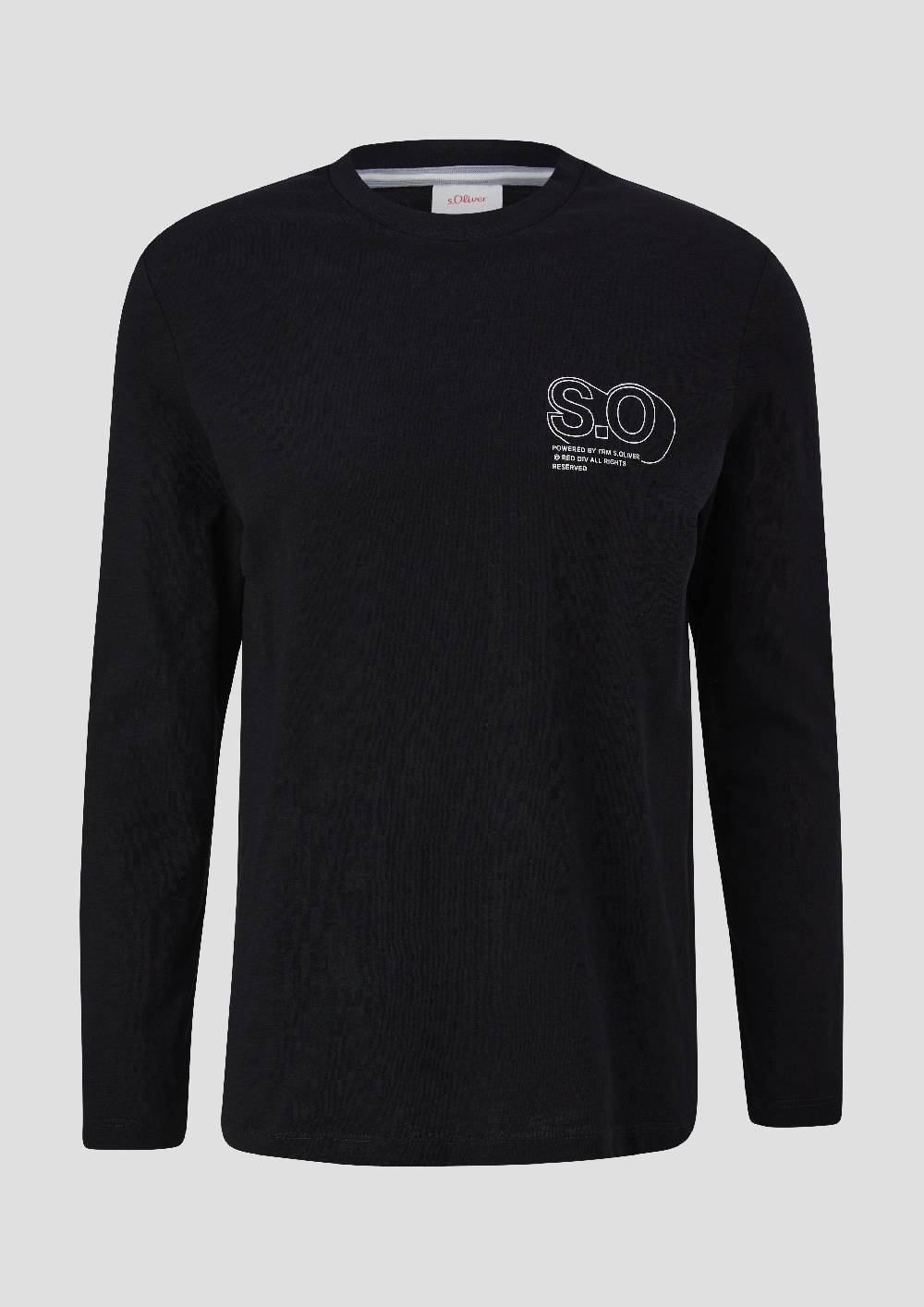 s.Oliver Langarmshirt mit Logo-Print Fabrikpreis