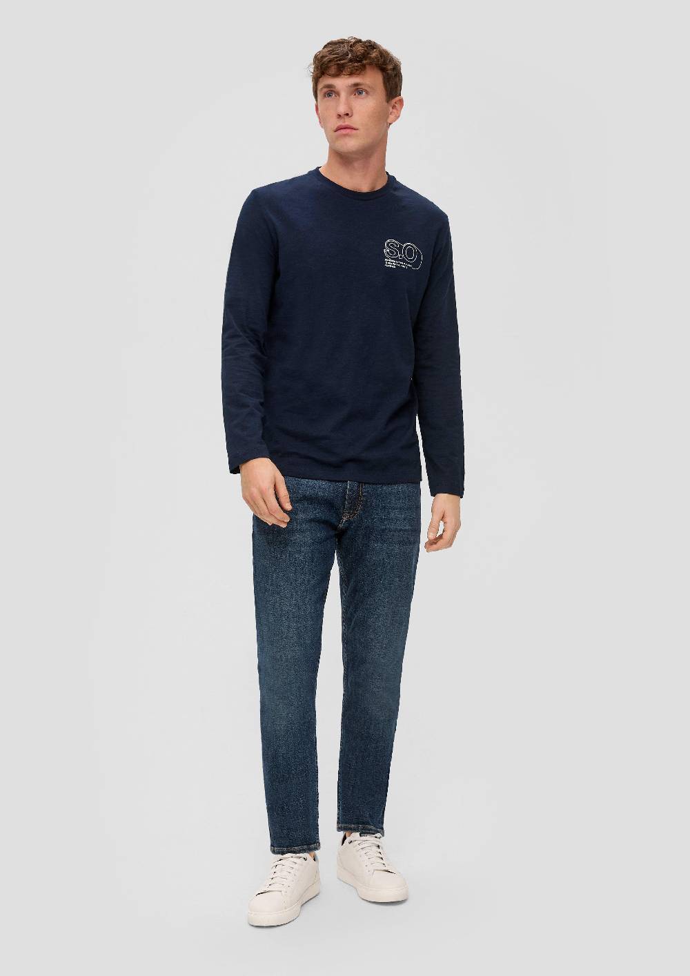 s.Oliver Langarmshirt mit Logo-Print Sonderangebot