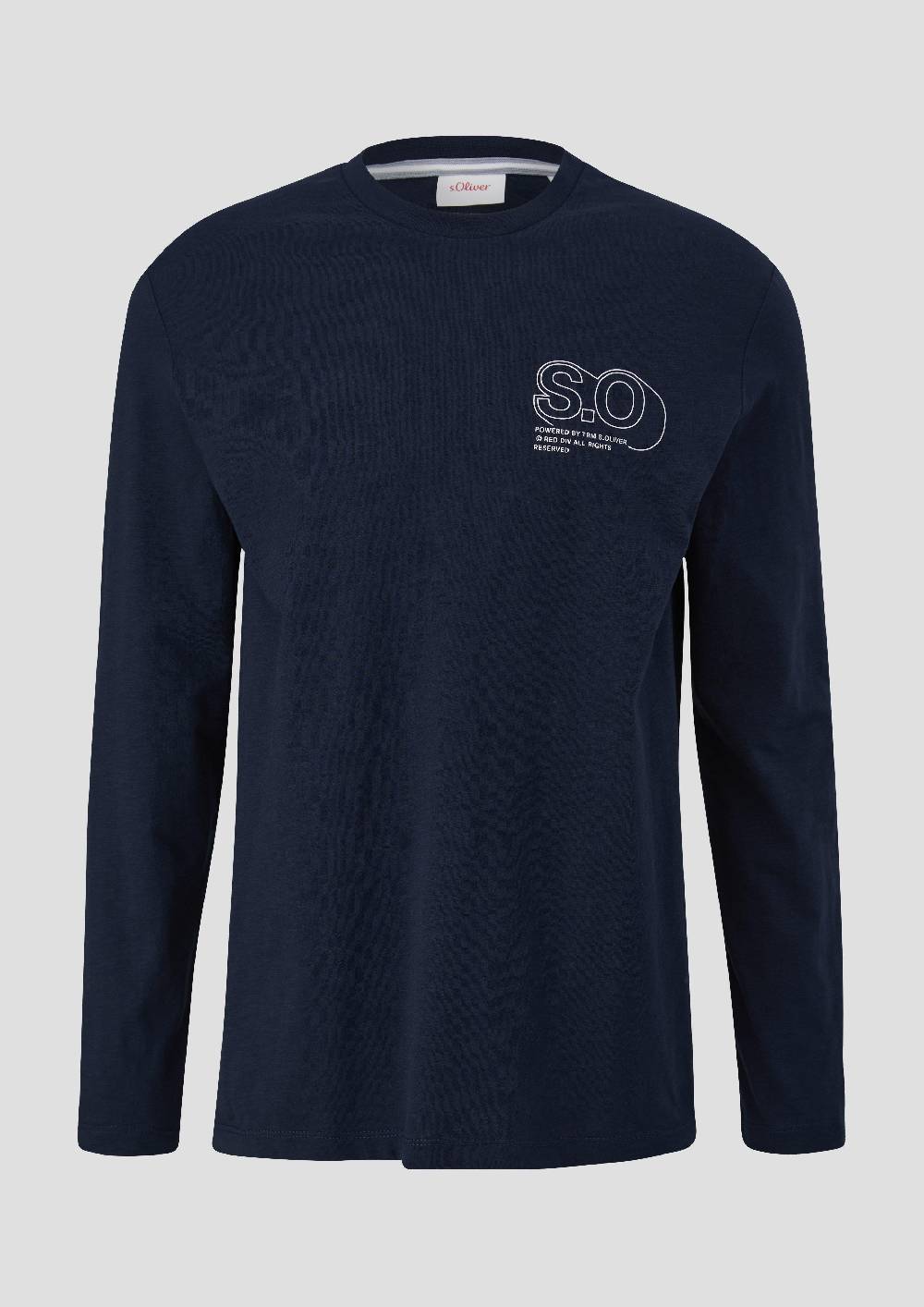 s.Oliver Langarmshirt mit Logo-Print Sonderangebot