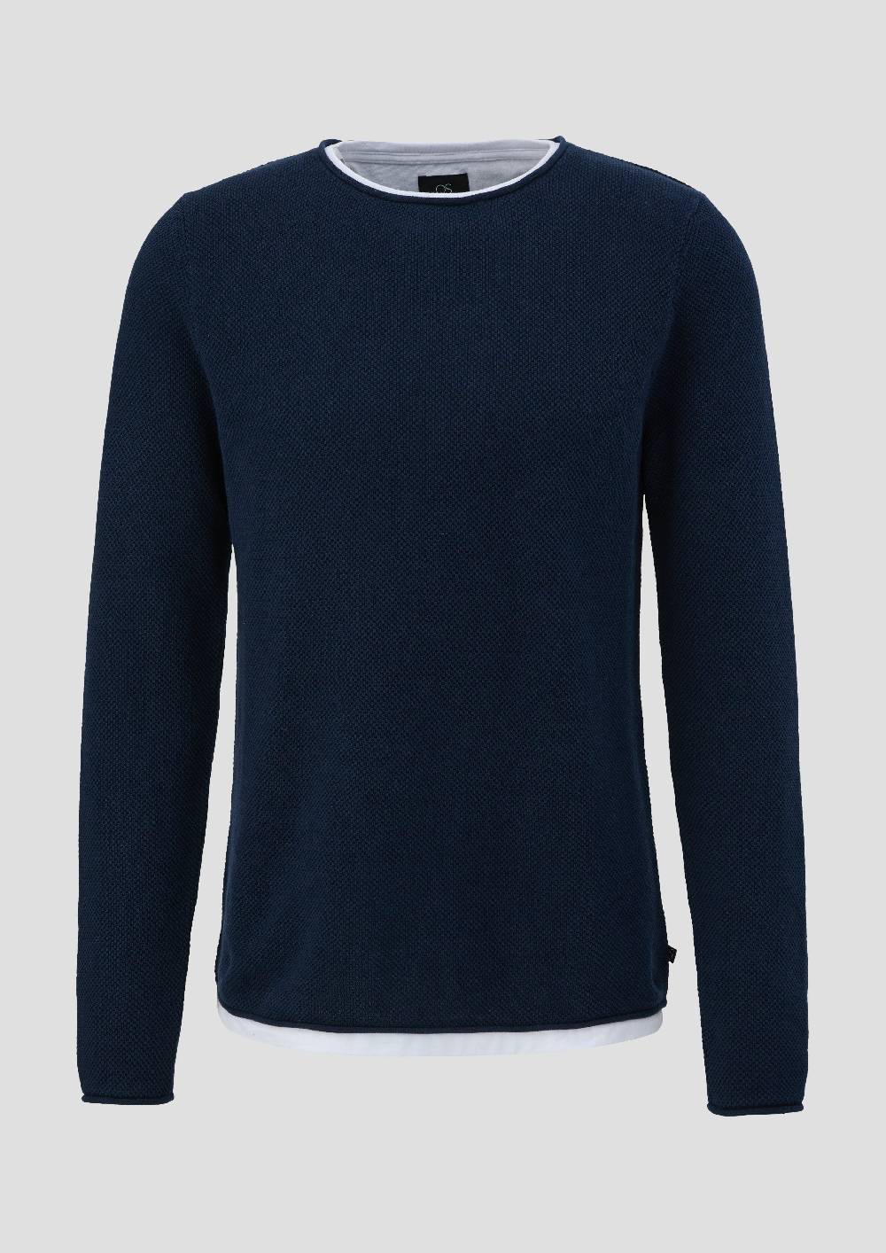 s.Oliver Strickpullover in Layering-Optik Großer Ausverkauf