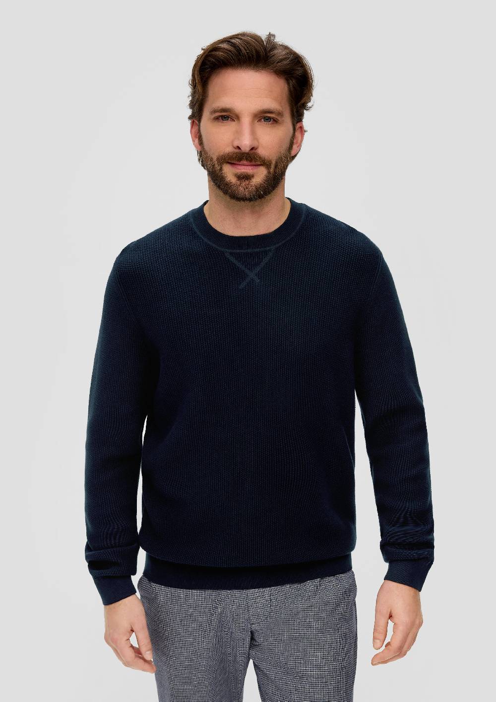 s.Oliver Strickpullover mit Rippelementen Preisnachlass